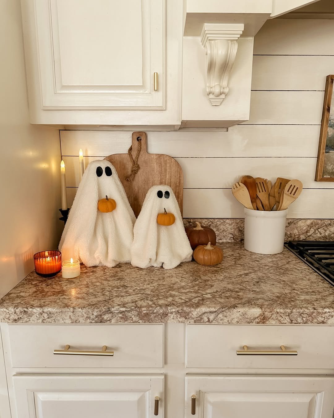 Kitchen Corner Decor with Tiny Ghosts