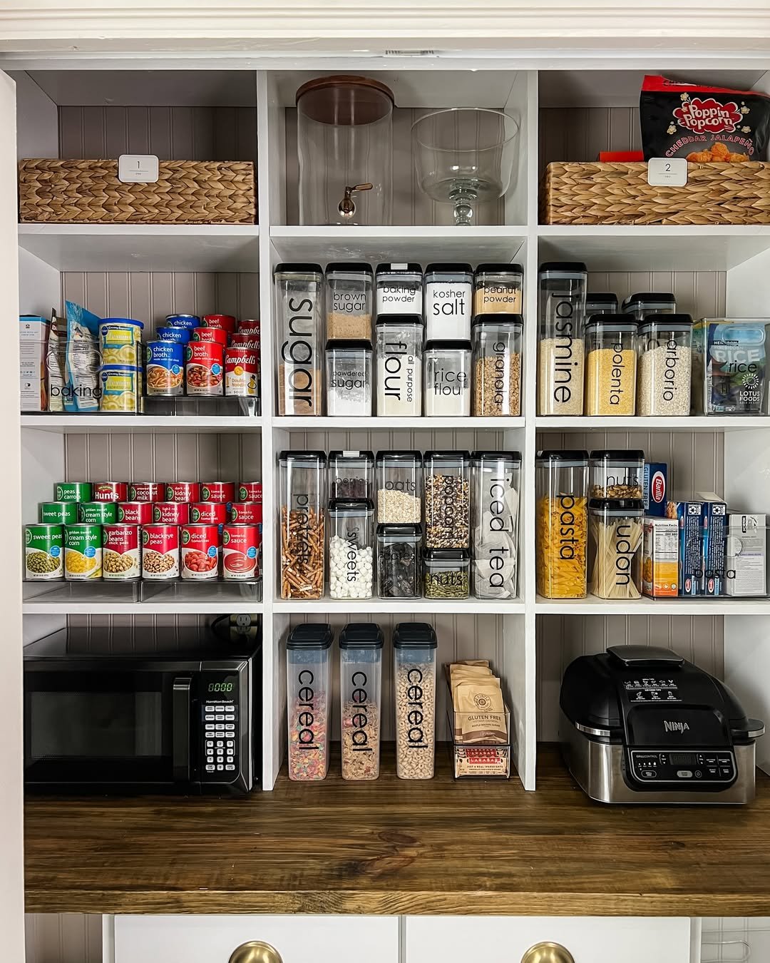 Labeled Pantry Containers