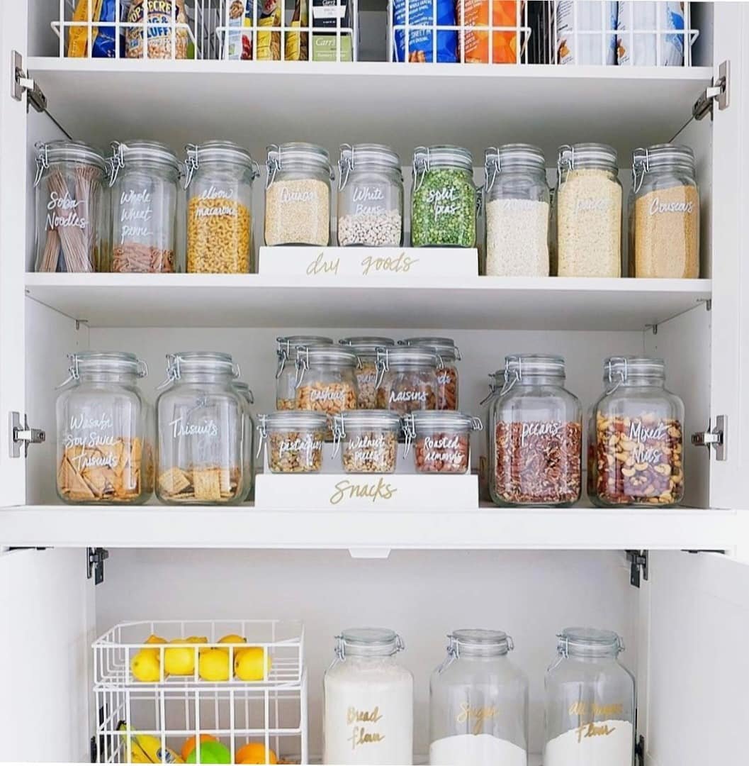 Labeled Snack Storage