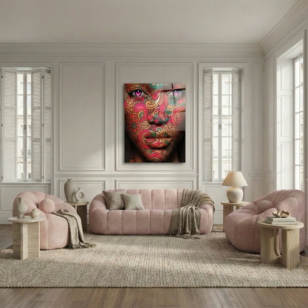 Large Glossy Face Print