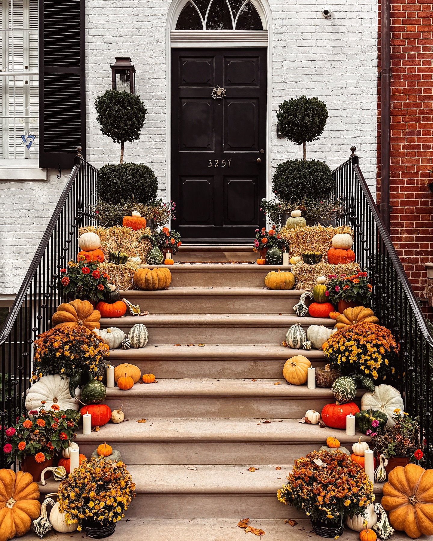 Large Porch Staircase Display