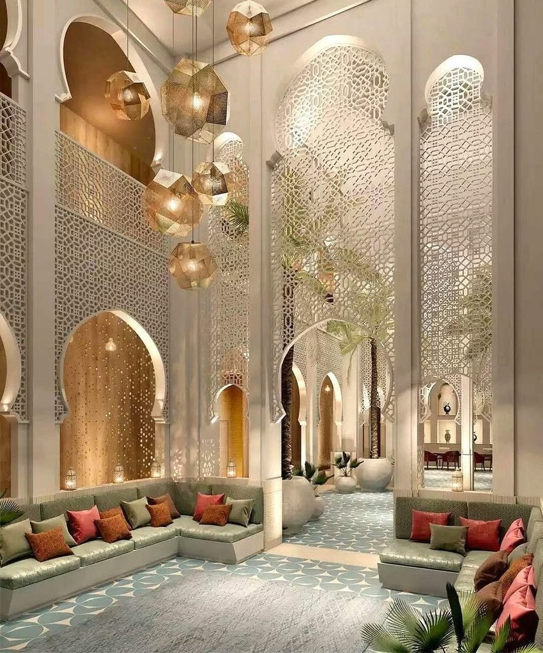 Lattice Atrium in White