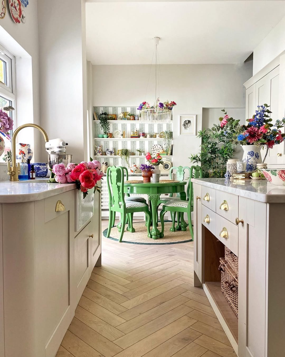 Lavender in an Eclectic Kitchen