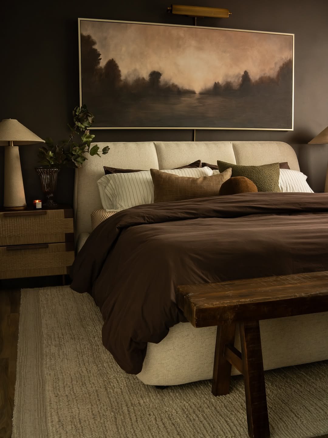 Layered Espresso Bedroom