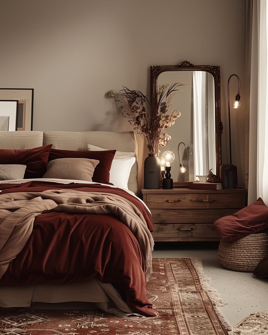 Linen Patina Rust Bedding