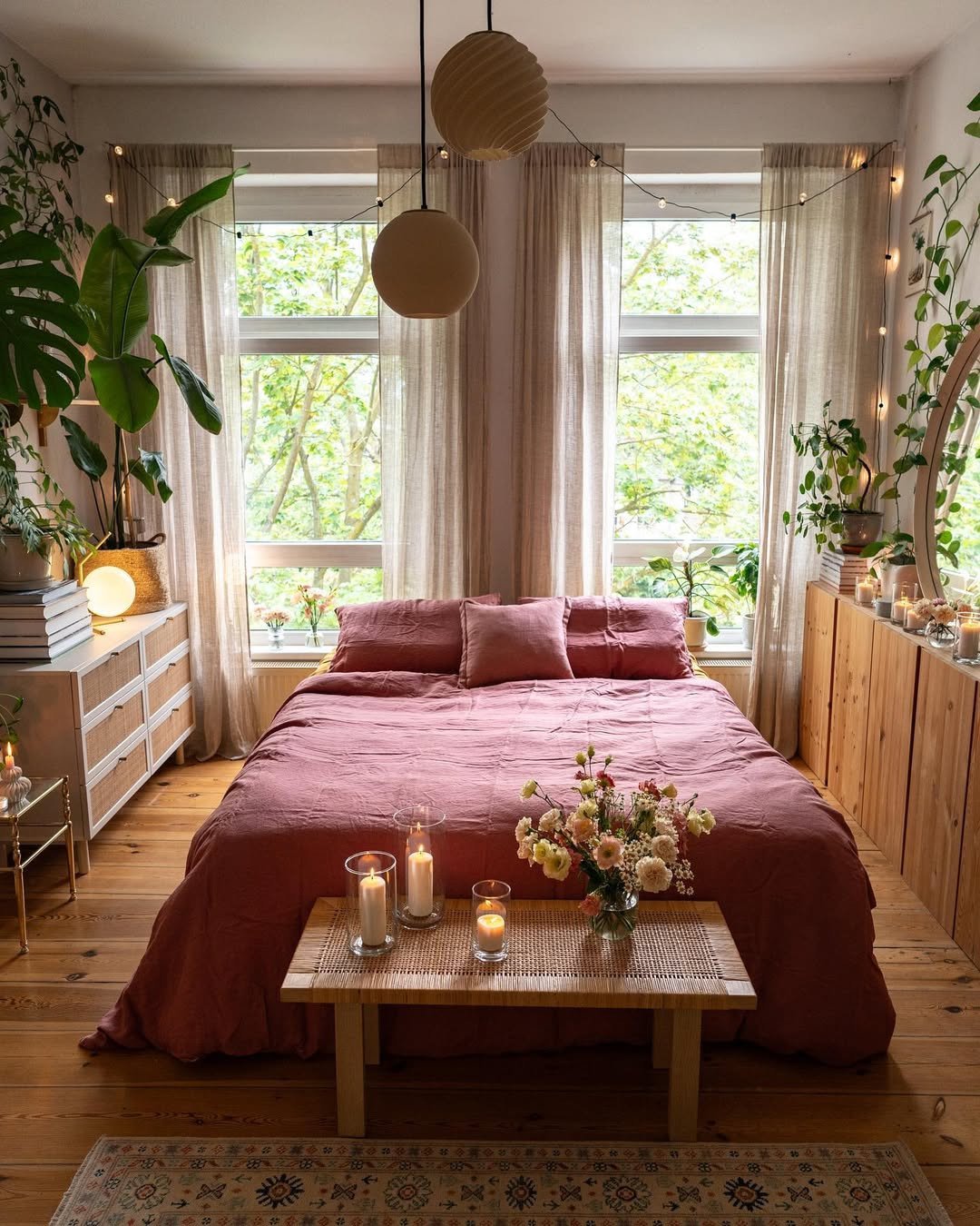 Linen retreat in berry 2