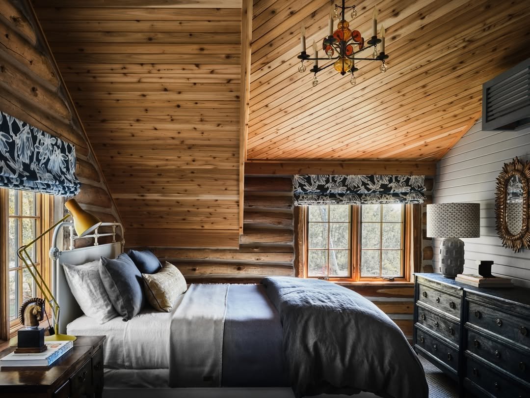 Loft in a Log Cabin