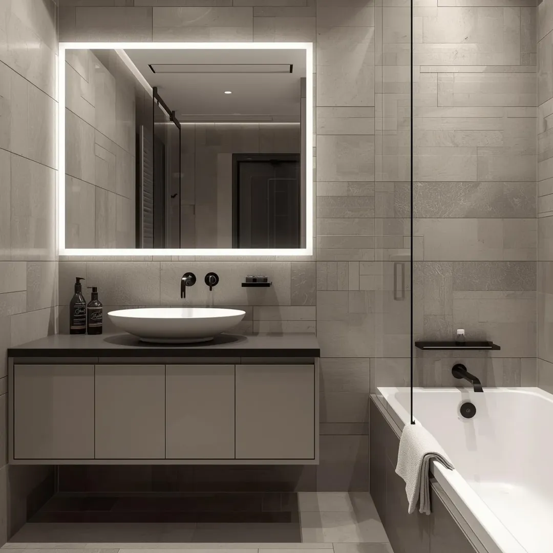Matte Black Bathroom Design 7