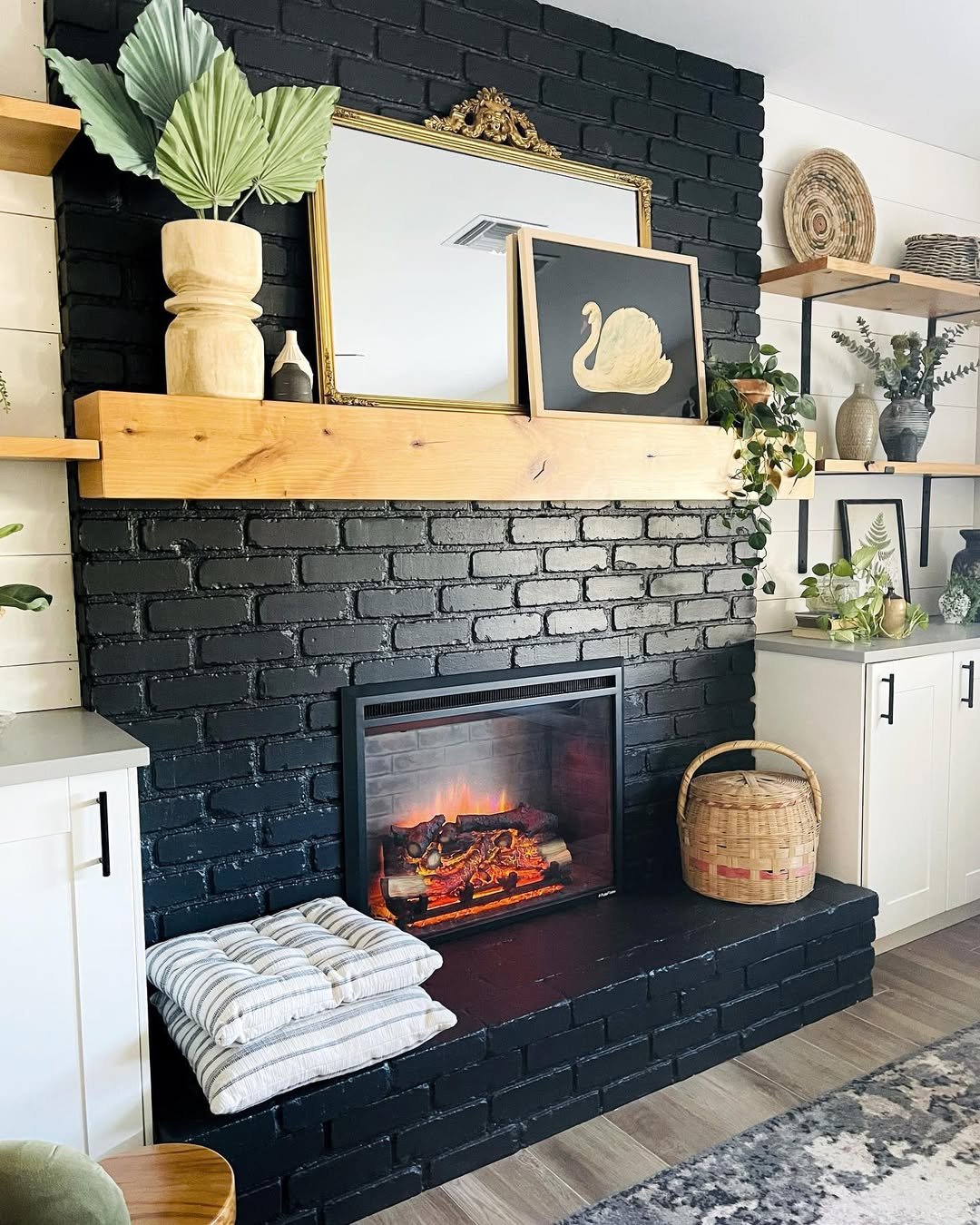 Matte Black Hearth Bench