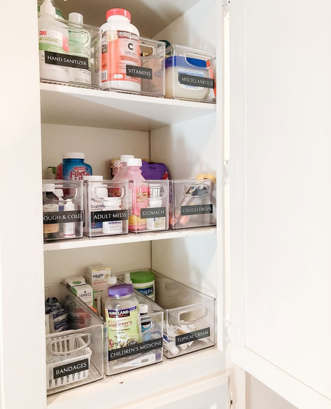 Medicine Cabinet with a Label