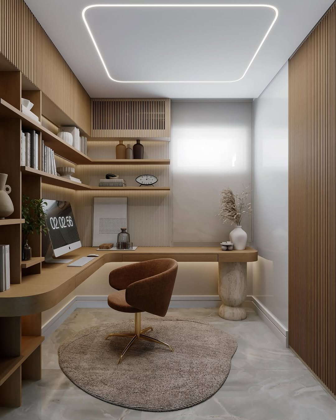 Minimal Glow in a Work Nook 23