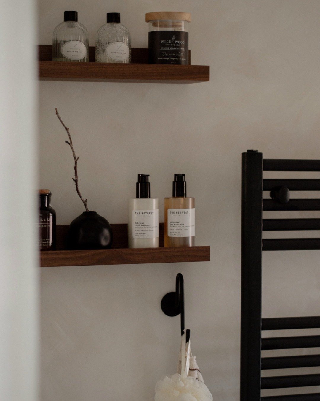 Minimal Wood Bathroom Shelf