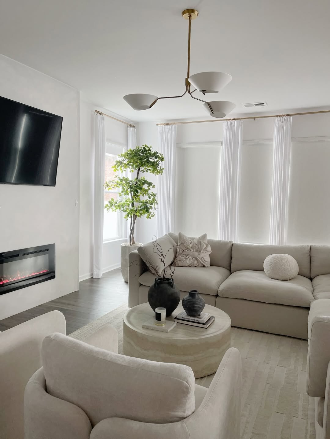 Minimalist Warm Neutral Living Room