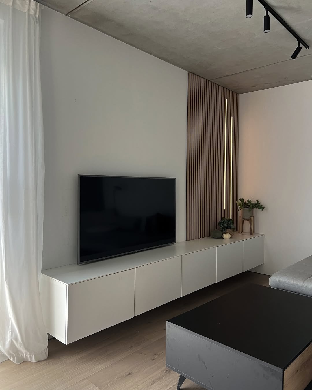 Minimalist White TV Console