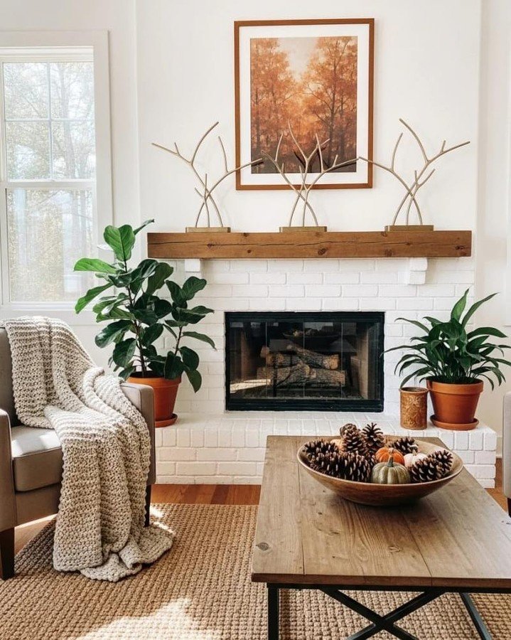 Modern Rustic Living Room in a Minimal Cabin Style