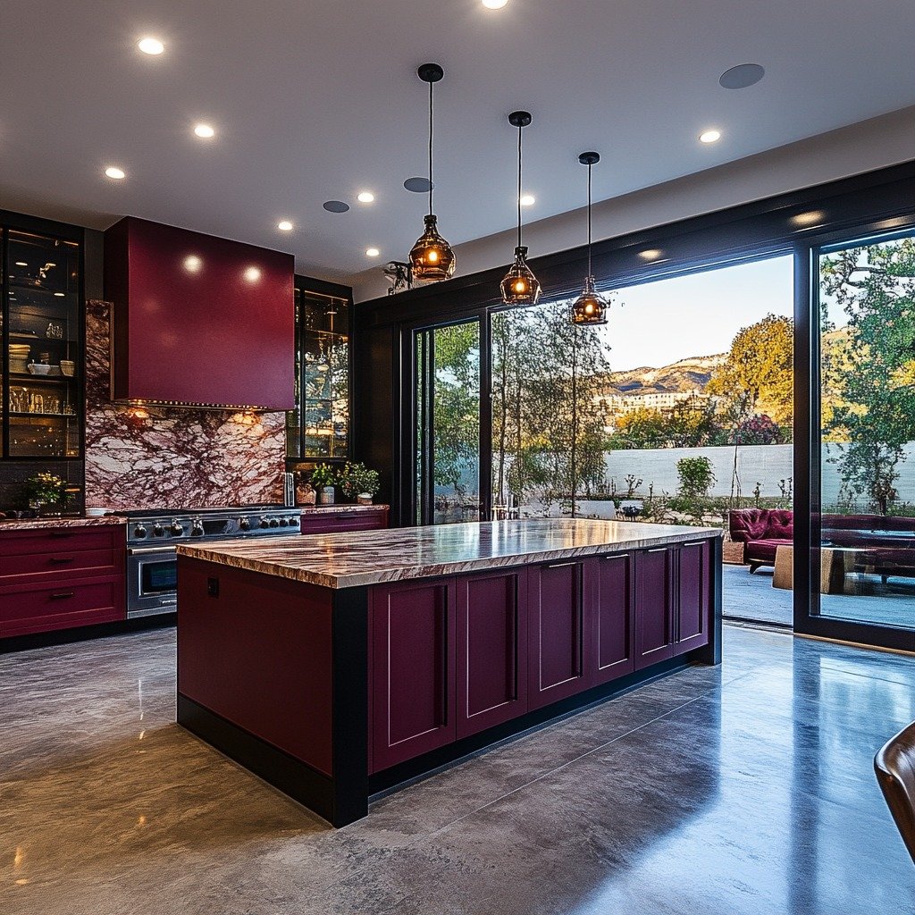 Modern Wine Kitchen Island