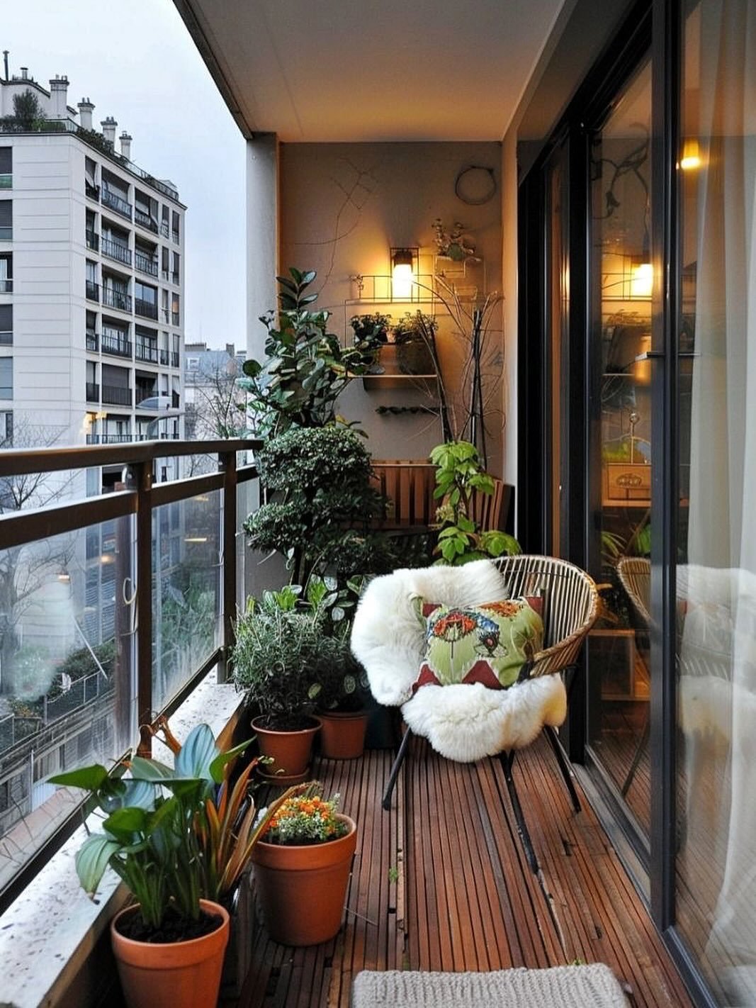Moody Balcony in the City