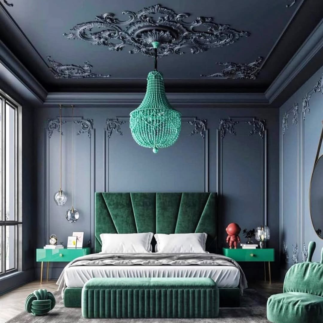 Moody Gray and Emerald Contrast