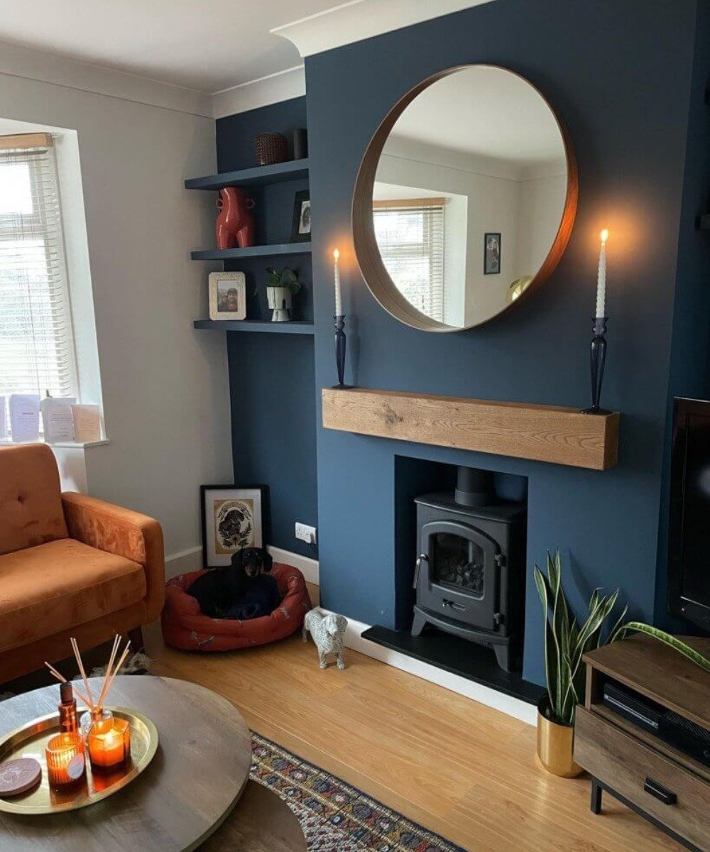 Navy Accent Wall