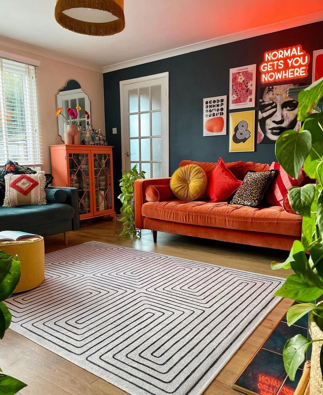 Neon Velvet Living Room