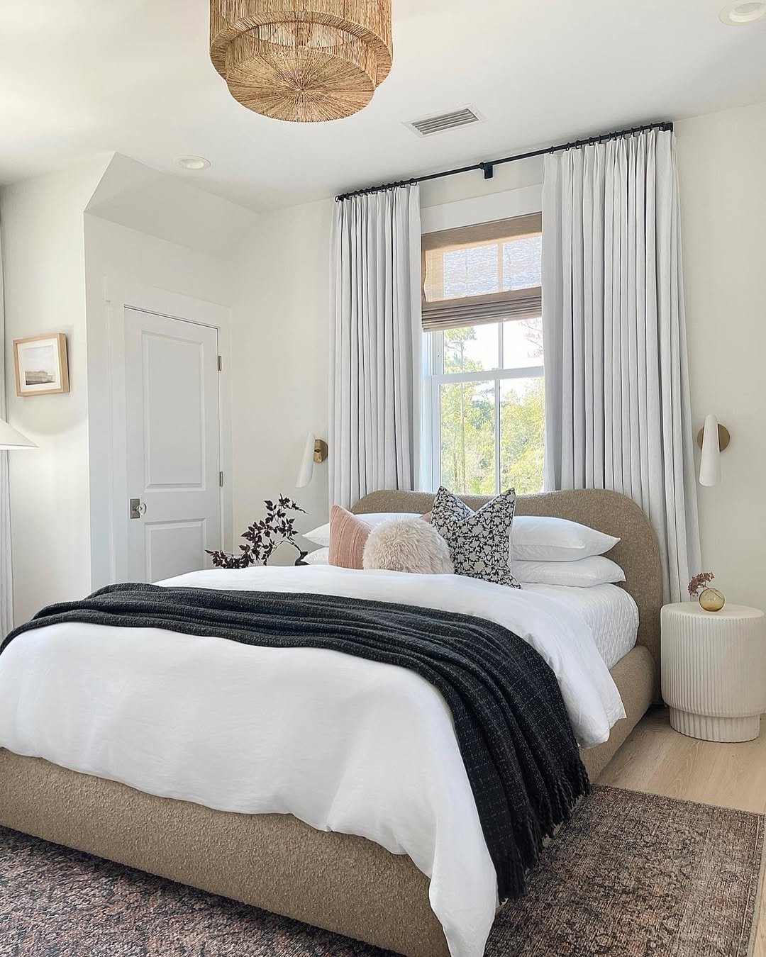 Neutral Boucle Bedroom