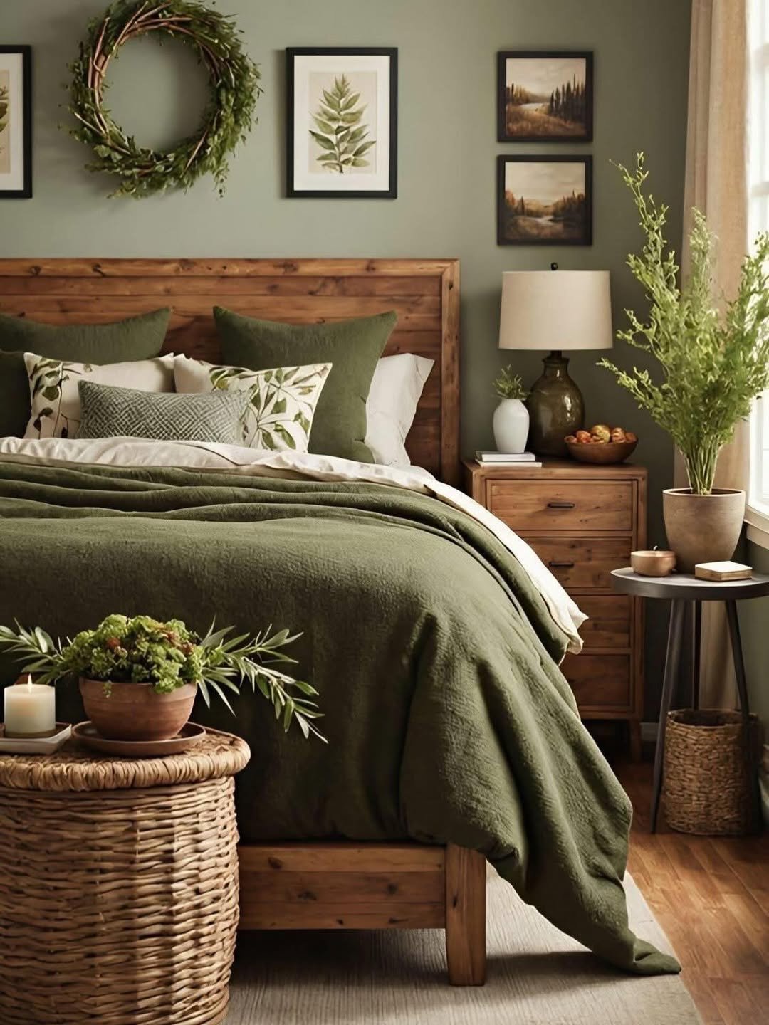 Olive Green Bedroom