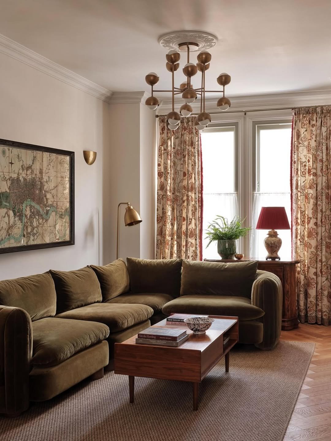 Olive Velvet Living Room
