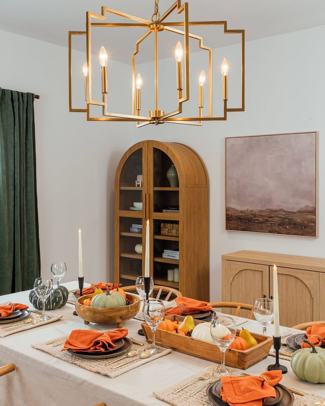Orange Gold Autumn Table