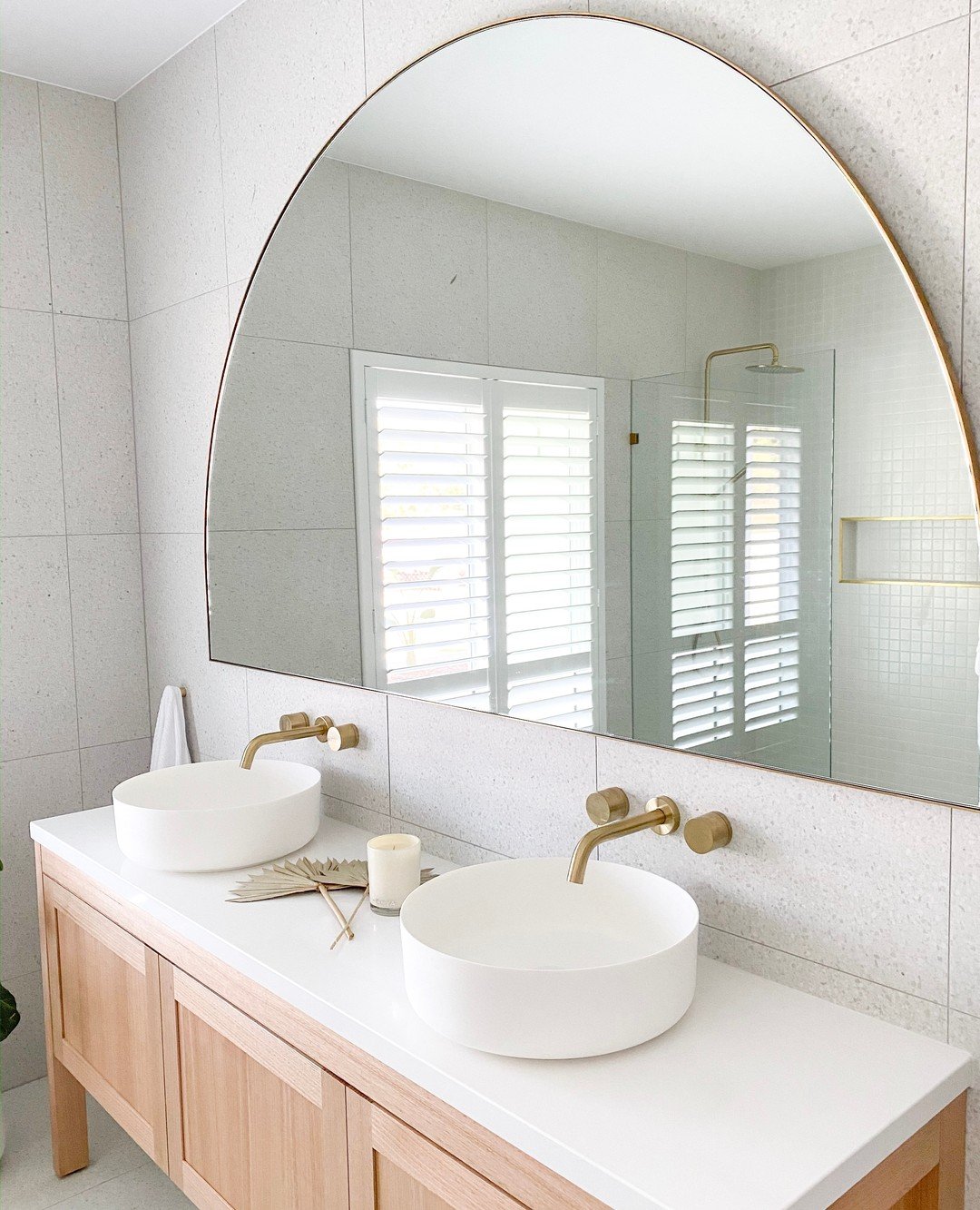 Oversized Half-Arch Mirror