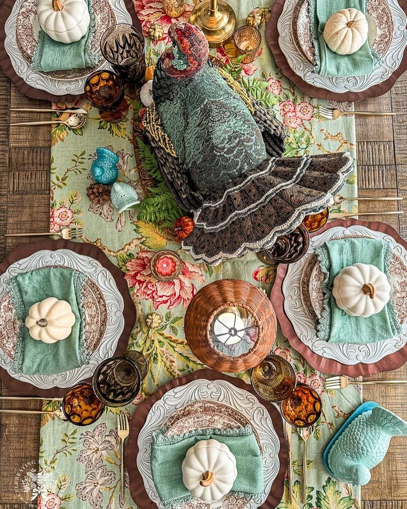 Oversized Vintage Turkey Centerpiece
