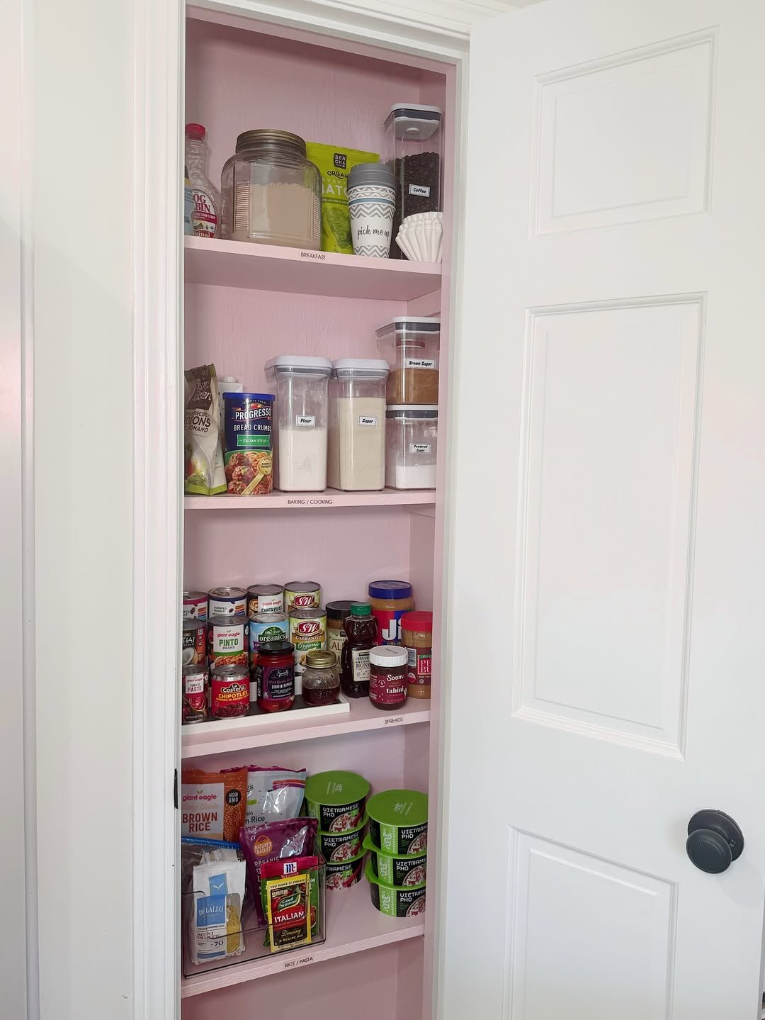 Pale Pink Pantry Zones