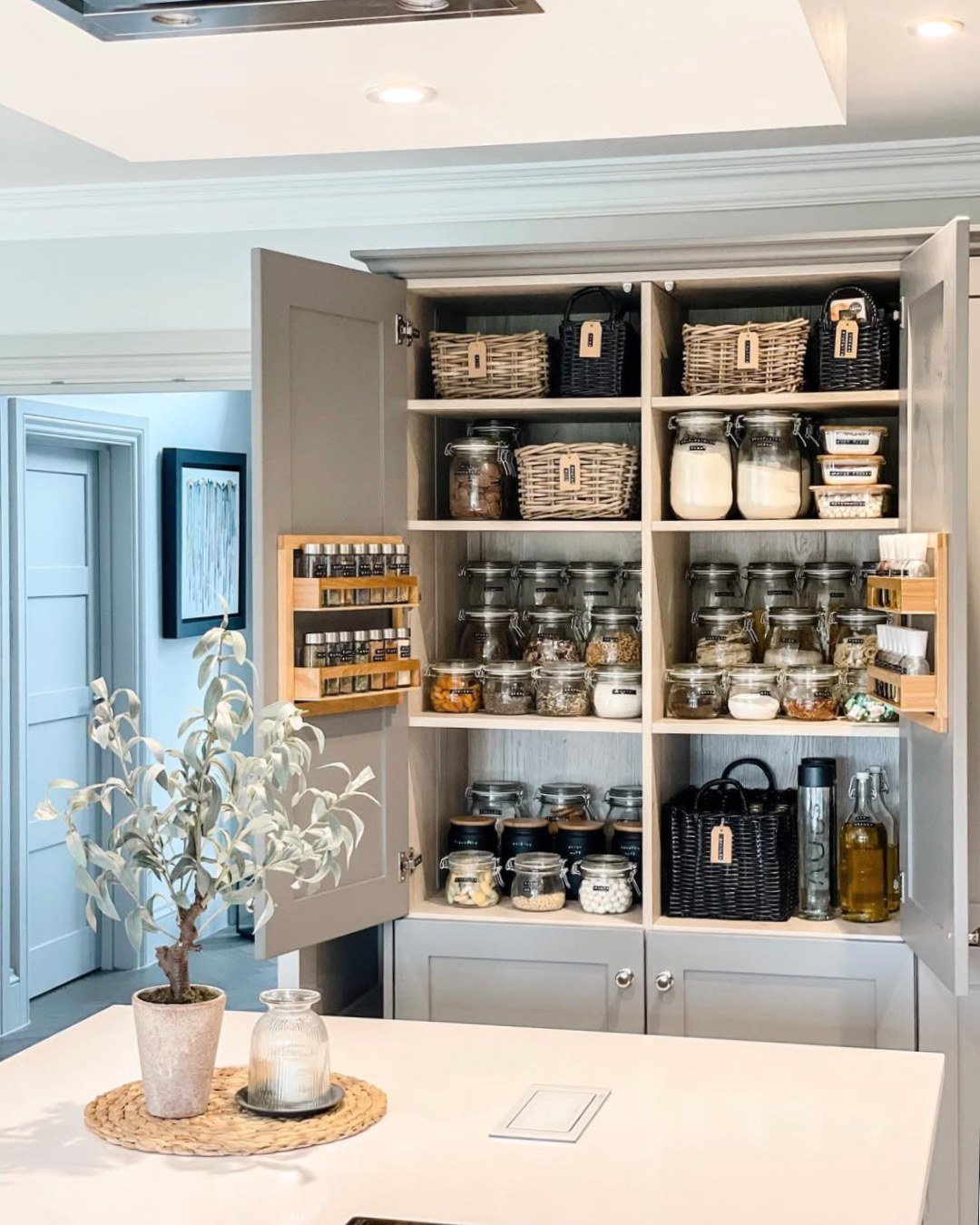 Pantry Goods in Glass Jars