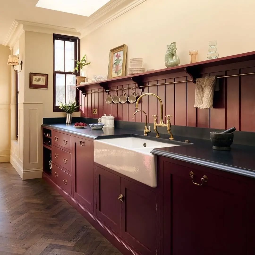 Pantry Wall in Burgundy