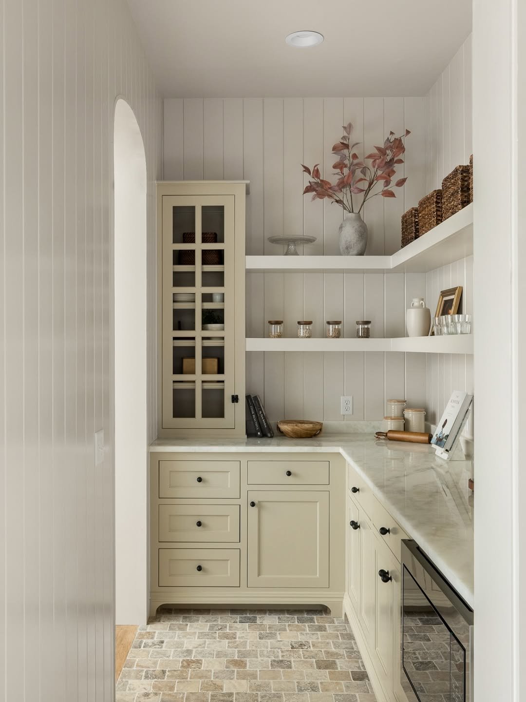 Pantry with Cream Beadboard