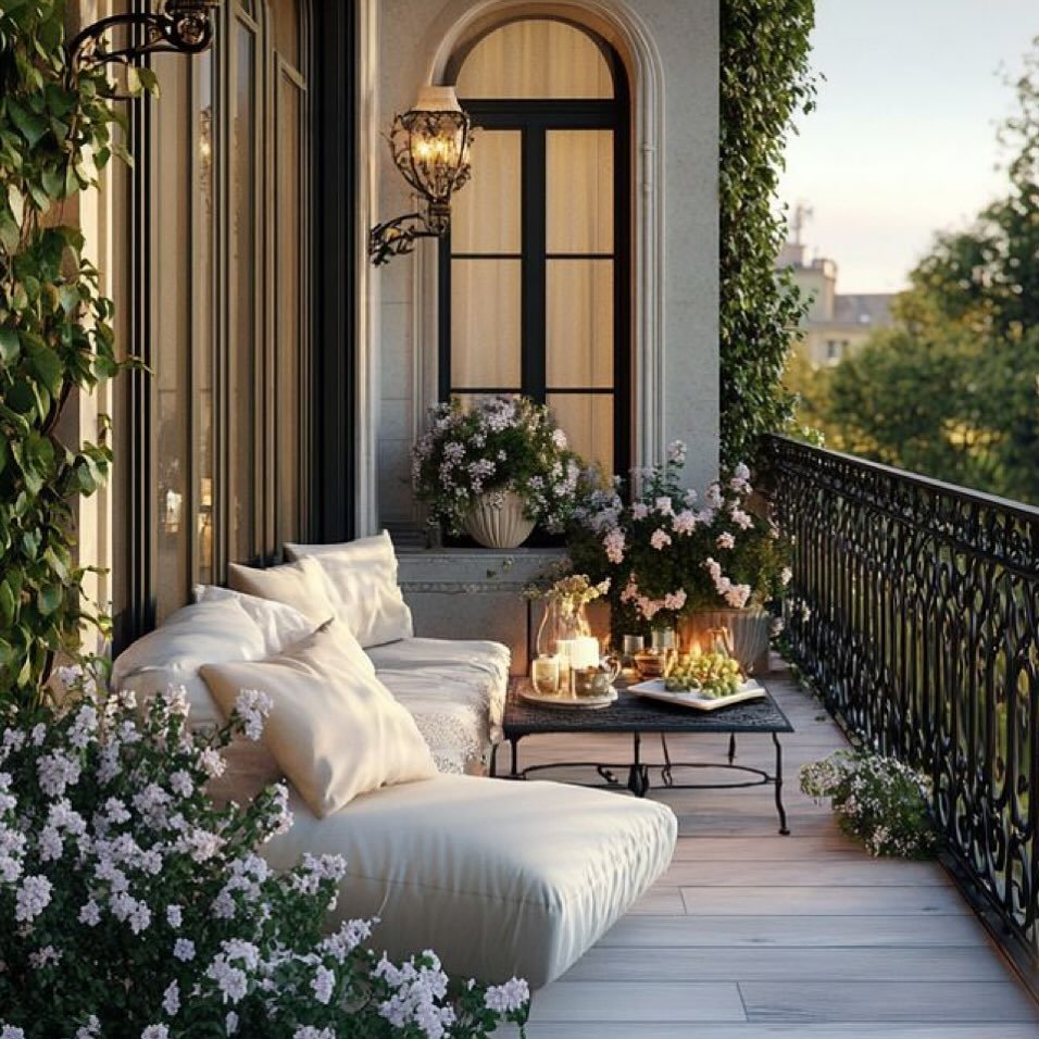 Parisian Glow Balcony