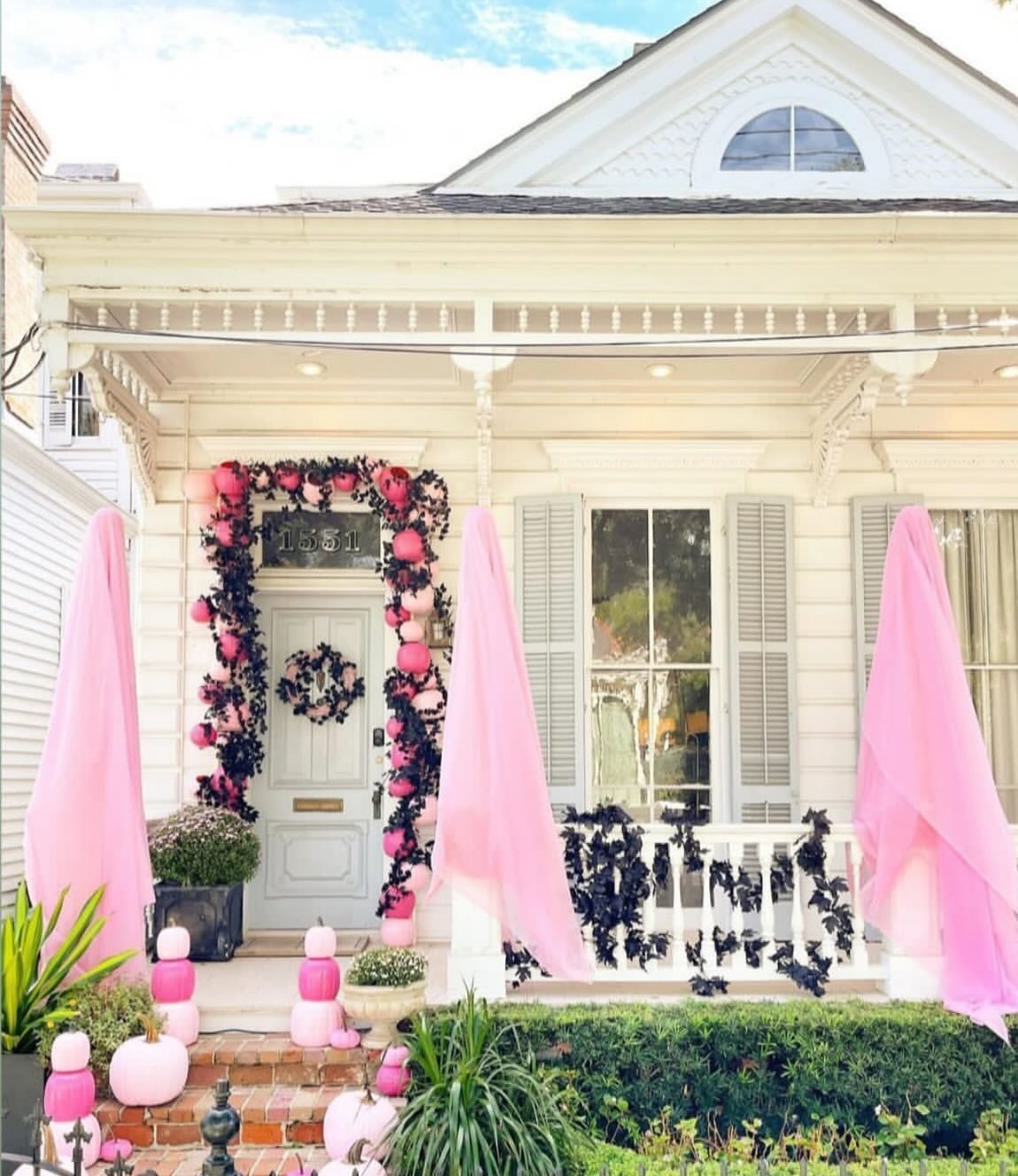 Pink Fabric Ghost Decor