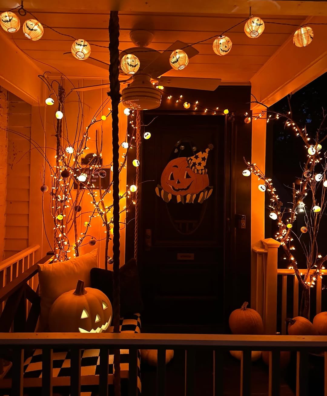 Porch Lighting After Dark