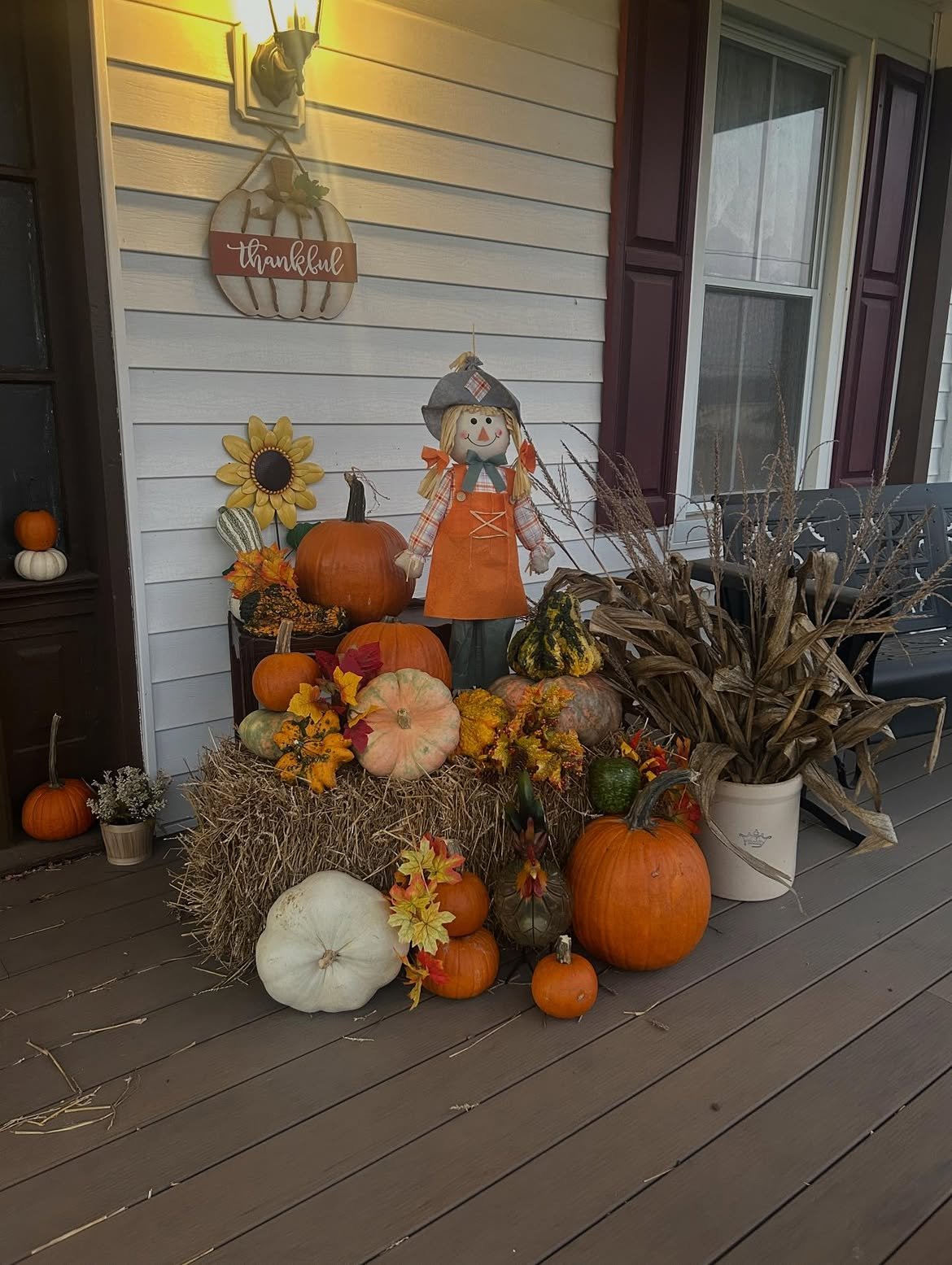 Porch Scarecrow Display