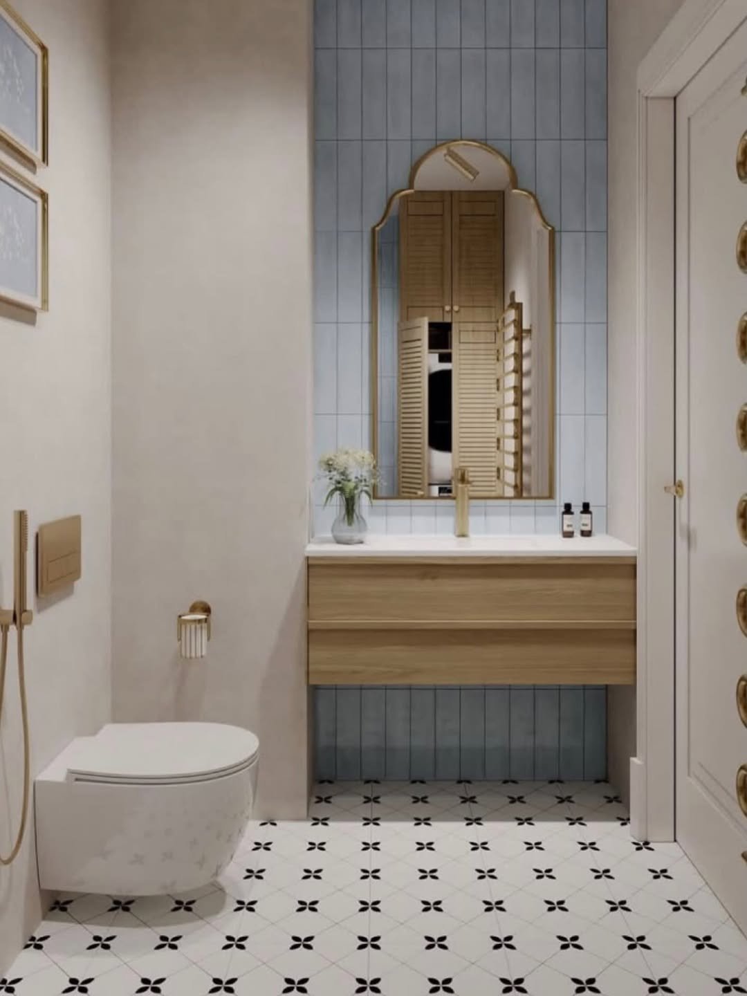 Powder Room in Soft Blue