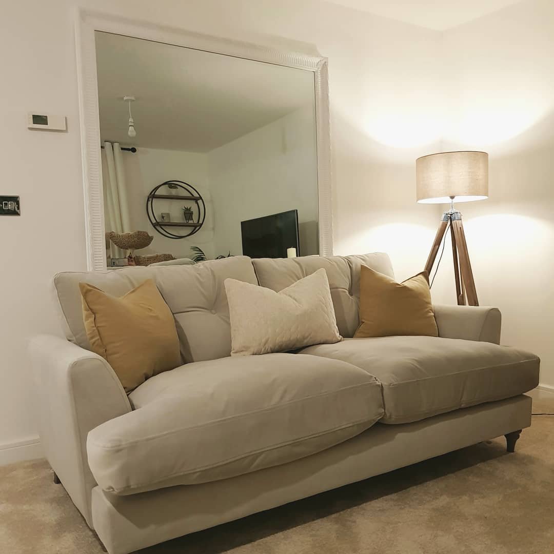Propped White Mirror