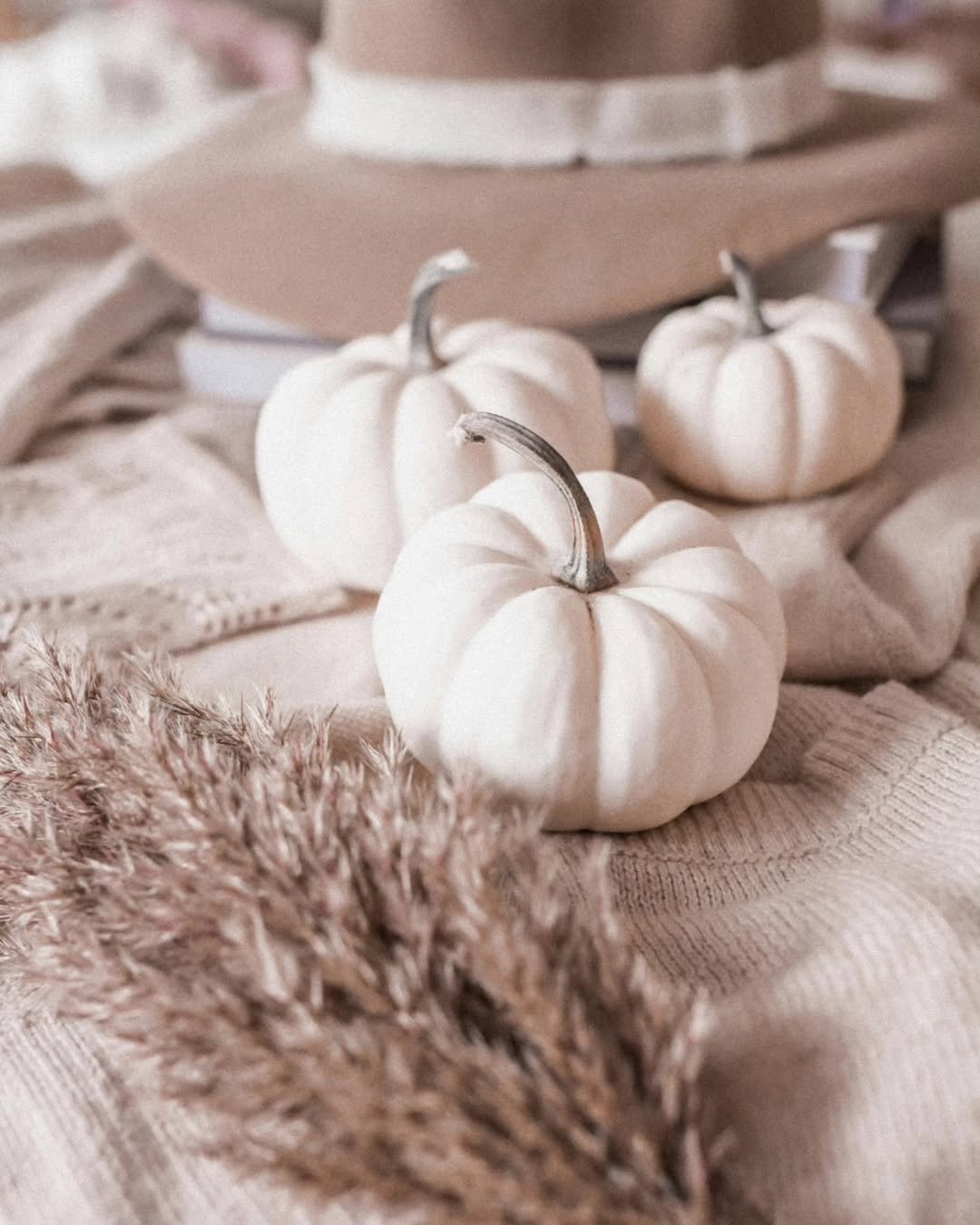 Pumpkin Stair Decor in Cozy Neutrals