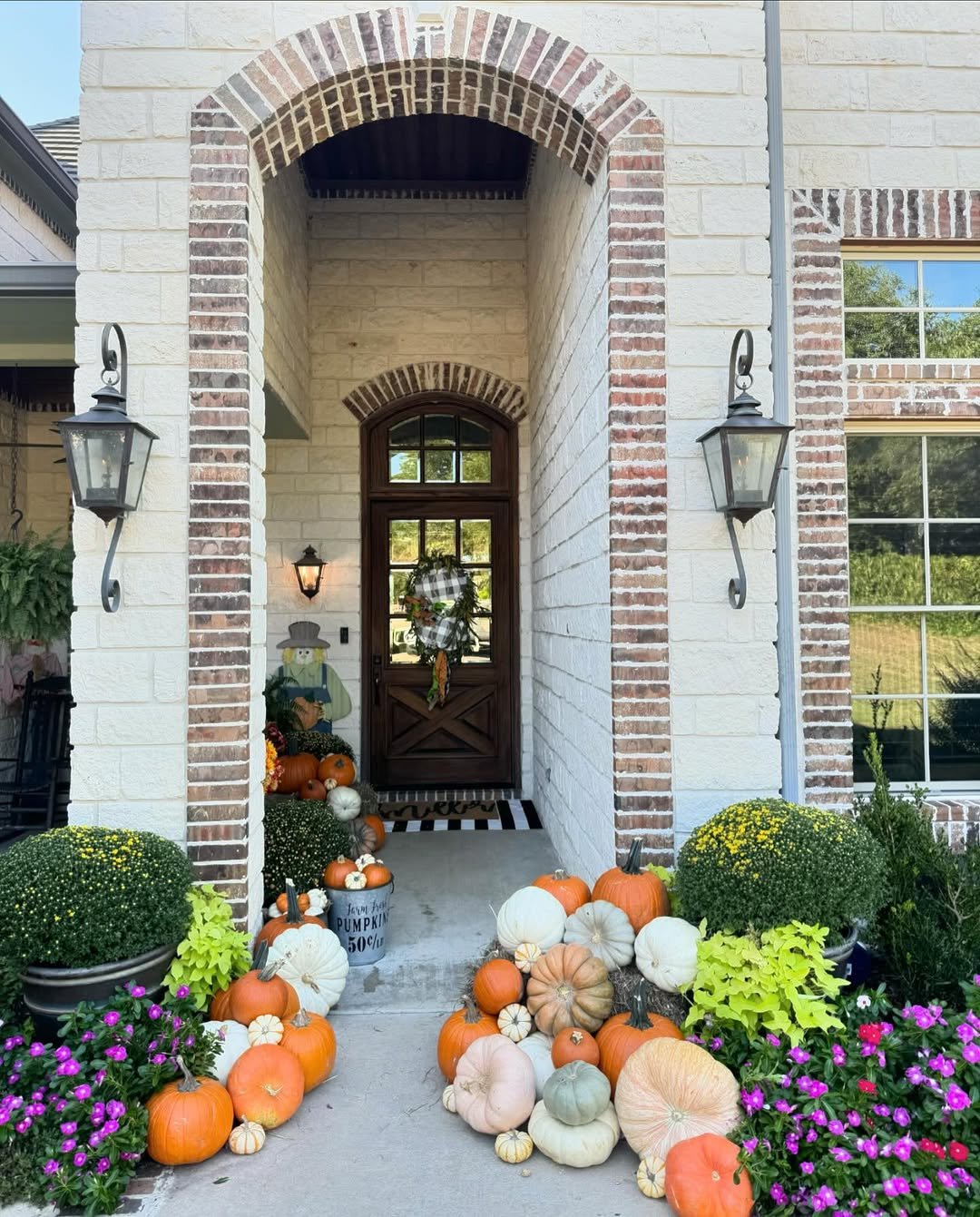 Pumpkins Under an Archway