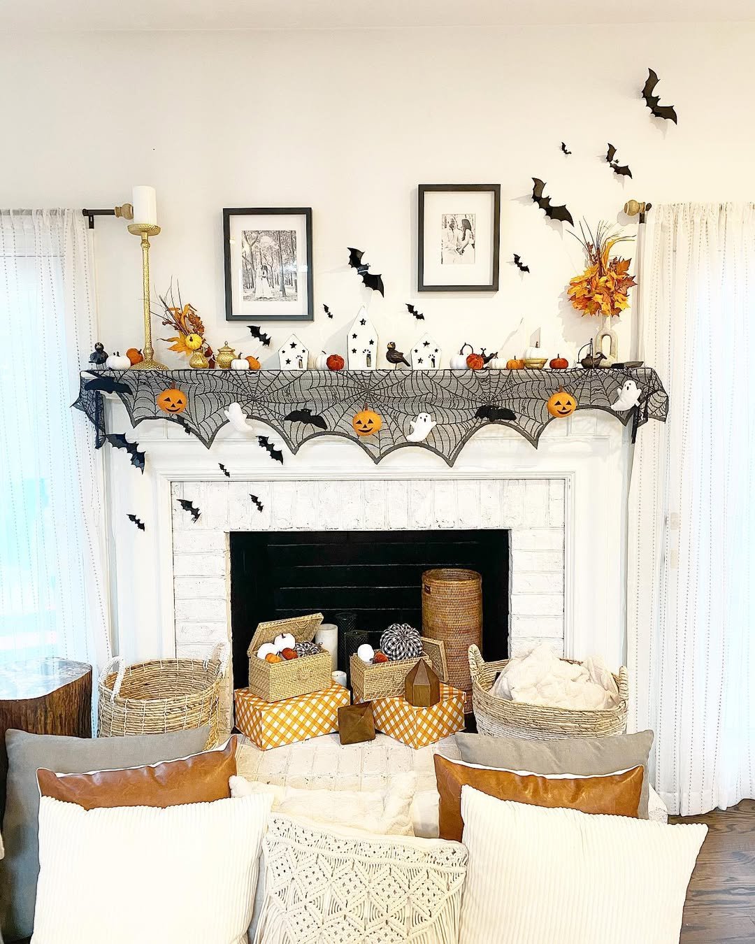 Ready-Made Brick Mantel Decor