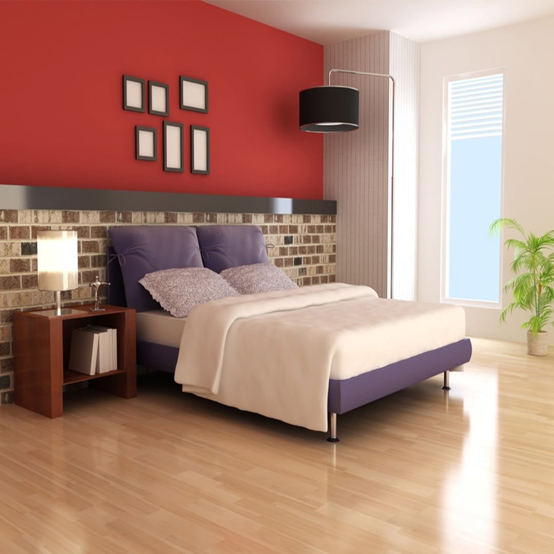 Red Loft Accent Wall