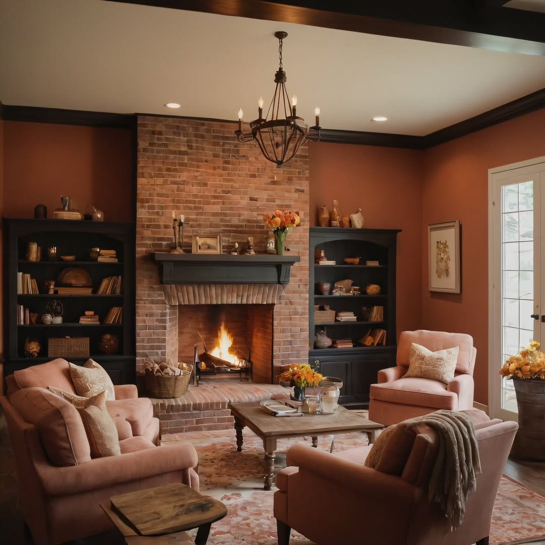 Rosy Lounge with Blush Armchairs