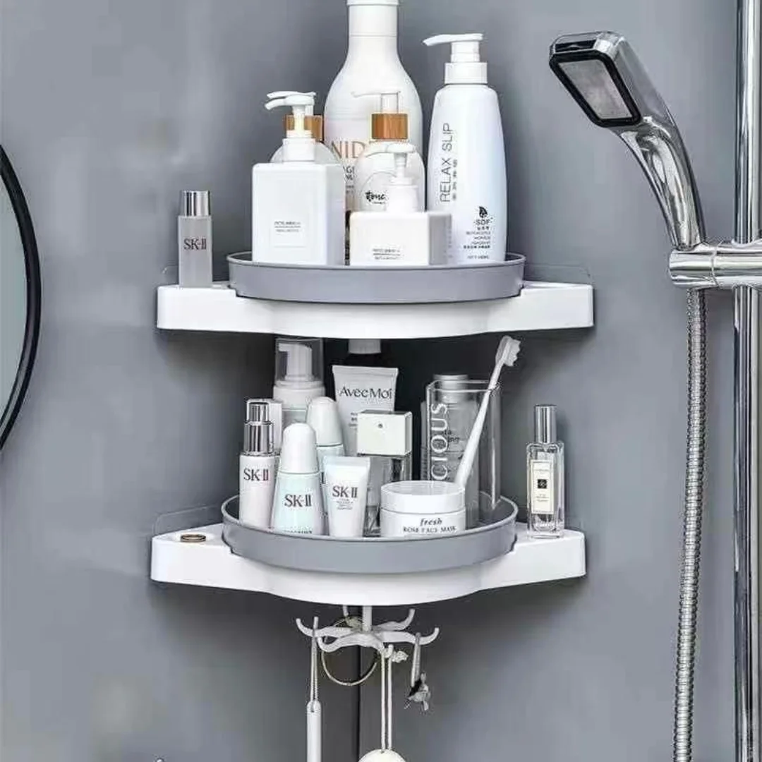 Rotating Tray on Corner Shelves