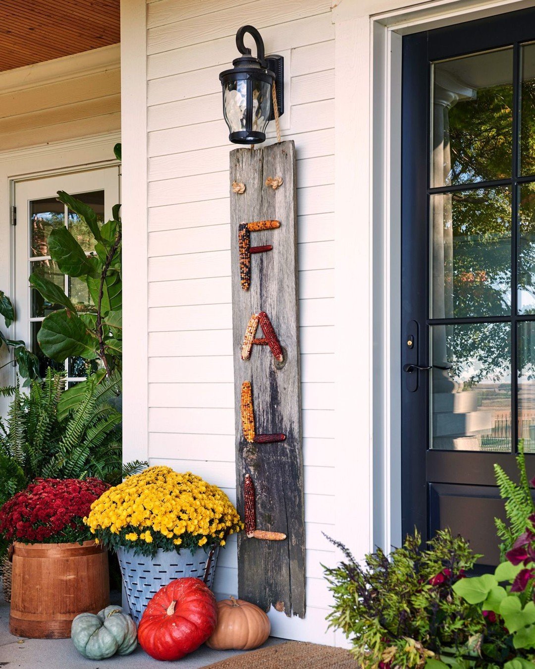Rustic Farmhouse Autumn Porch