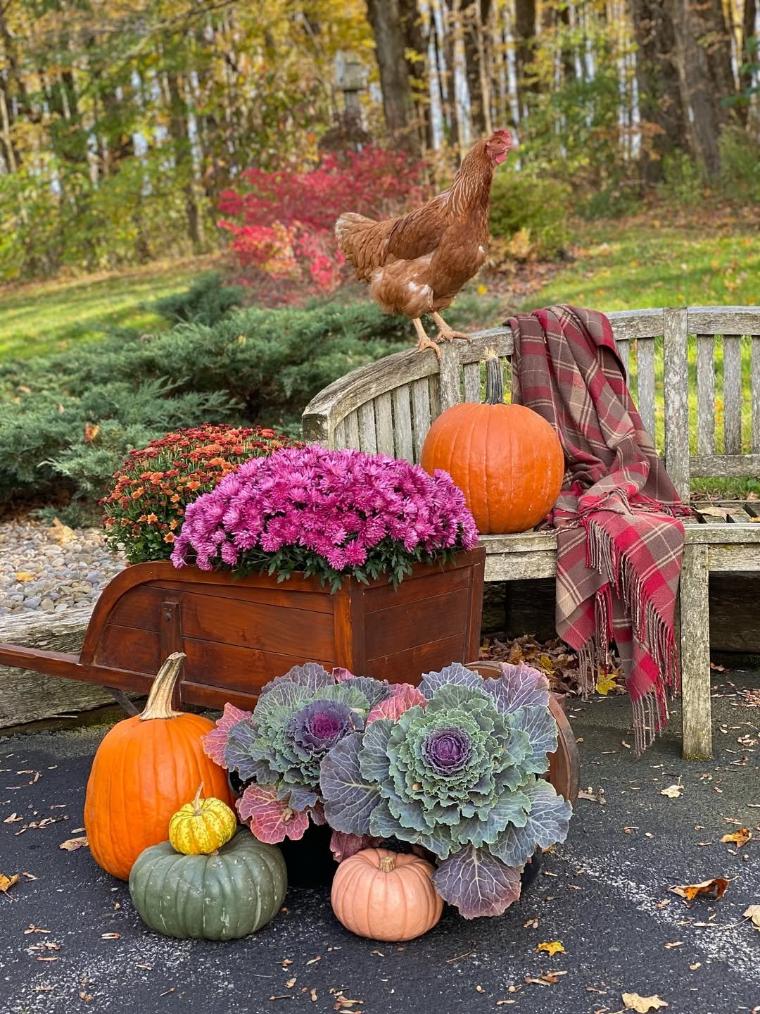 Rustic Porch Fall Detail