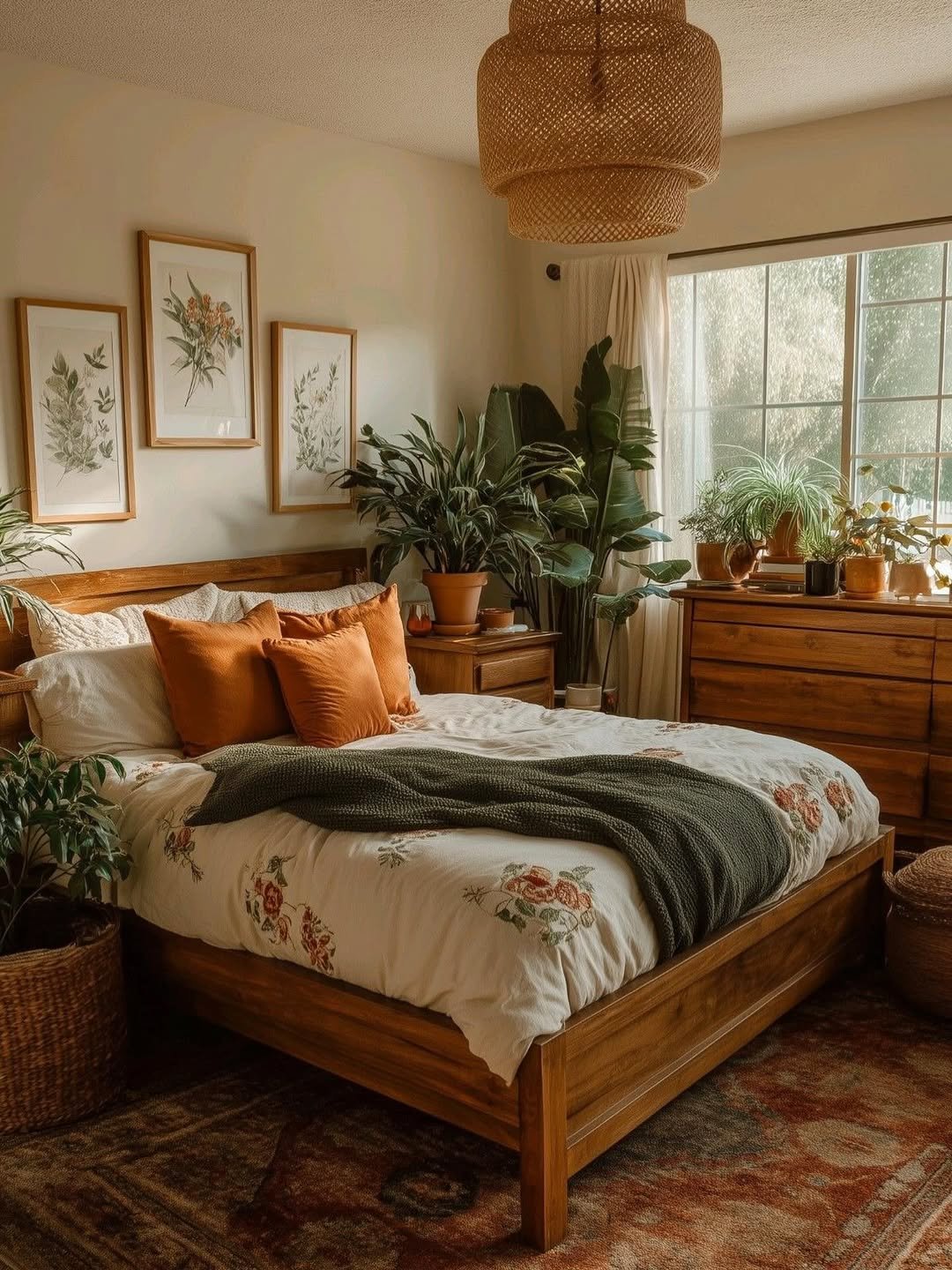 Rustic Touches in a Sunlit Bedroom