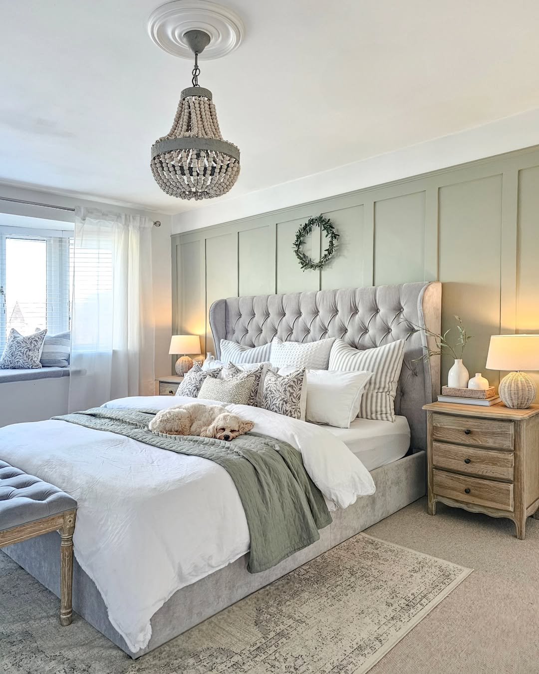 Sage Panel Bedroom Calm